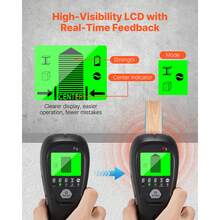 Stud Finder Wall Scanner, 5 In 1, Electronic Wall Stud Detector With Smart Sensor, High-Definition LCD Display And Audio Alarm, For The Center And Edge Of Metal, AC Wire, Joists, Pipes, Black - US A Type Plug(110-127V) - View 4