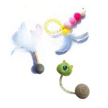 1/3/5 Stücke zufällige Farbe Katzen Federn Plüsch Katzenminze Spielzeug, Angstlinderung für Wohnungskatzen, Zahnreinigung, Verdauungsförderung, interaktives Spielzeug aus weichem Material, mit Katzenminze angereichert für erhöhte Anziehungskraft, mit Kick- und Schlagaktion, zur Unterhaltung und Stimulation von Katzen in Innenräumen, das perfekte Geschenk für Haustierkatzen zu Weihnachten und Neujahr