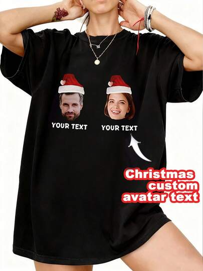Koszulka z motywem świątecznym dla pary. To spersonalizowane prezenty na pamiątkę miłosną, prezenty walentynkowe i rocznicowe, które pokażą Twoją wyjątkową miłość do niego.