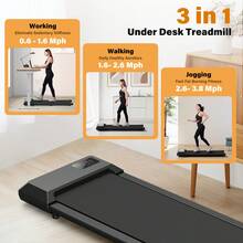 LACUFFY Walking Pad 2 In 1 Under Desk Treadmill, Low Noise Walking Pad Running Jogging Machine With Remote Control For Home Office, Lightweight Portable Desk Treadmill Installation Free - UK Plug(220-240V) - View 8