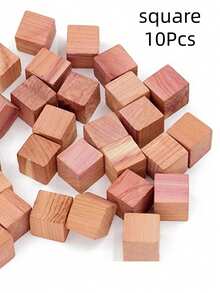 10pcs Cedar Wood Block Assortment For Closet Storage Stop Clothes Damage, Wardrobe Freshener, Moth Repellent, Insect/Pest Control, Home, Bathroom, Wardrobe Essential