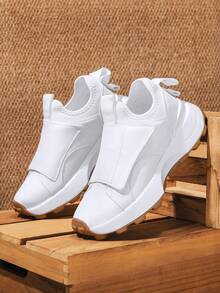 Unisex Hook And Loop Breathable Casual Fashion Sneakers, Chunky Sneakers