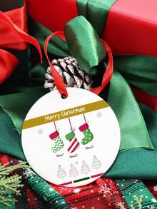 Custom Christmas Ornament,Personalized Family Christmas2026 Ornament,Customizable Text Christmas Tree Decorations,Home Decor, Back To School - Style a - View 6