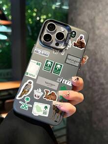 1pc Classic Travel Logo Pattern High-Quality Smooth Skin Protective Phone Case, Full Coverage Soft Shell Compatible With IPhone 13/16/15/14/13/12/11/Pro/ProMax/X/XR/XS/7/8/PLUS, - Multicolor - View 3