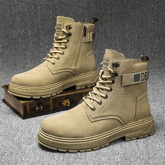 Derby Men's Shoes 2025 Autumn New British Casual Height-Increasing High-End Large Scalp Shoes Thick-Soled Rhubarb Workwear