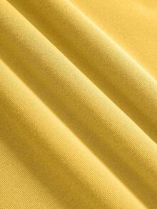 Tween Girls Leopard Heart & Letter Print Comfy Loose Sweatshirt And Leopard Print Soft Pants Set - Yellow - View 4