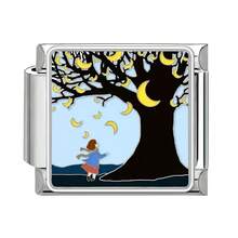 1/5/10/20/30/50pcs Stainless Steel Modular Bracelet Components, Romantic Starry Night Sky Series, DIY Detachable Bracelet Spring Cube