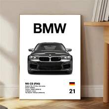 1 tấm áp phích xe hơi Đức BMW không khung kiểu dáng thẩm mỹ Bộ siêu xe sang trọng M8 M4 R8 RS6 Tranh vải bố treo tường trang trí nhà để xe Quà tặng - Nhiều màu - Xem 10