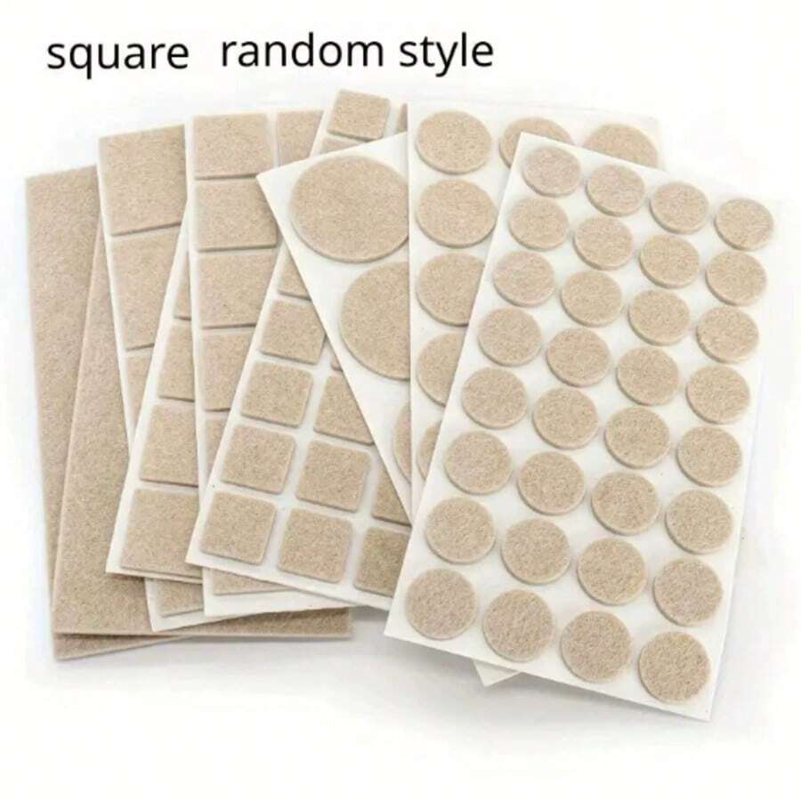24 قطعة من وسادات الأثاث المصنوعة من الشعر الاصطناعي - واقيات غير انزلاقية لأرجل الكراسي لحماية أرضيات الخشب الصلب والأسطح المعدنية للأثاث والأرضيات - باللون البيج المحايد، متعددة الأحجام
