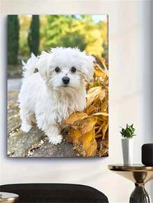 1 pièce Kit de peinture de diamant 5D, diamant pleine ronde avec outils, chiot mignon, ensemble de broderie, tous les cristaux, décoration murale artisanale pour la maison, le salon et la chambre à coucher, cadeau