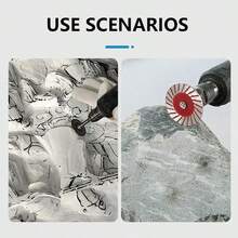 40mm Diamant-Trennscheibe mit 6mm Schaft, Kreissägeblatt, Schleifscheibe, Schleifrad für Holz, Metall, Stein, Granit, Marmor - Verschiedenfarbig - Übersicht 6