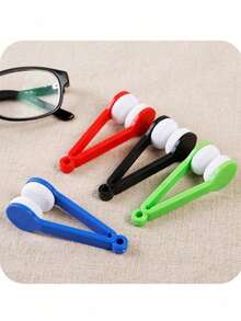 5件套便携式超细纤维眼镜清洁刷，创意多功能眼镜片清洁工具，不留痕迹，不伤镜片，女性日常眼镜返校的完美配件 - 彩色 - 查看 4