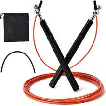 Cuerda Para Saltar De AleacióN De Aluminio,Jumping Rope Largo Ajustable,Cuerda Con Rodamientos De Bolas Y Antideslizante,Rope Para Fitness,Cardio,Entrenamiento De Resistencia - Negro - Ver 1
