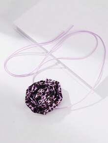 BOCAR 优雅度假风格黑色织物花朵耳环 - 耳環 - 查看 3