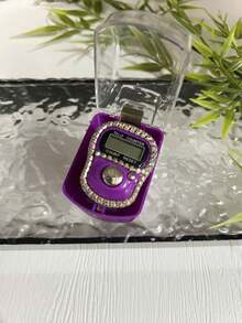 1pc Mini Rhinestone Ring Tally Counter, Colorful Rhinestone Small Finger Electronic Counter, Boxed Rhinestone Counter - Multicolor - View 10