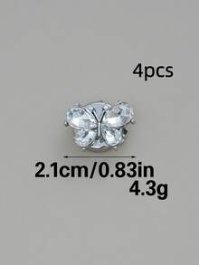 مجموعة أزرار معدنية مزينة بالكريستال اللامع والراين ستون، 1 قطعة/2 قطعة/4 قطع، إكسسوار أنيق وفاخر مناسب للسترات والجواكت والقمصان والبدل والفساتين وملابس أخرى، مستلزمات خياطة زخرفية يدوية