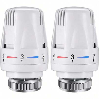 Bộ 2 bộ điều nhiệt, bộ điều nhiệt tản nhiệt TRV M30 X 1.5, đầu điều nhiệt tản nhiệt, đầu thay thế van tản nhiệt, hệ thống sưởi, van tản nhiệt tản nhiệt cho văn phòng, gia đình