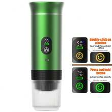 This Portable Espresso Machine Has A Self-Heating Function, Can Make Hot And Cold Beverages, Equipped With An LED Display, Suitable For Coffee Powder And Coffee Capsules, Built-In 2500*3mAh Rechargeable Lithium Battery, Very Suitable For Travel, Outdoor Activities And RV Use.