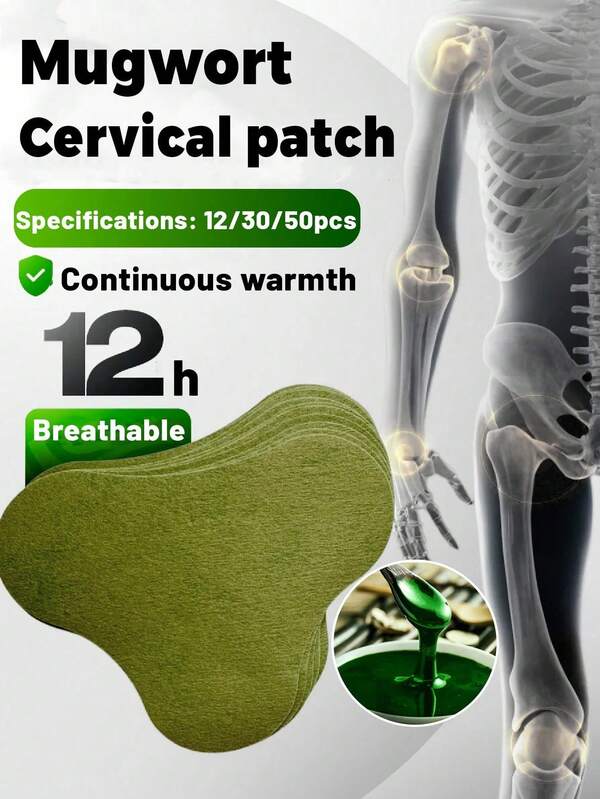 12/30/50 piezas, parche de artemisa, parche para la rodilla, parche de compresión caliente, calor continuo, se puede usar en todas las partes del Body, delgado y transpirable, fuerte adherencia, se puede mover libremente, sin dejar rastros, adecuado para salir, dormir y otras escenas