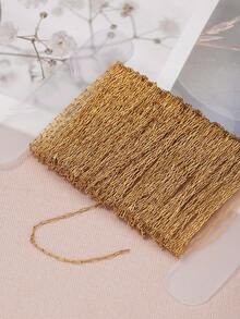 10m/roll Simple Stainless Steel Gold Color Ultra Thin Chain For Diy Necklace, Bracelet Making And Jewelry Wholesale - Yellow Gold - View 5