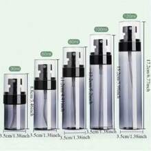 Ultra Fine Fog Refillable Spray Bottle -1.01 Oz To 4.06 Oz Portable Travel Spray Bottle Black Transparent Plastic Split Bottle For Hair Styling, Cleaning, Plant And Skin Care, Portable Travel Suit, Easy To Clean, PVC Free
