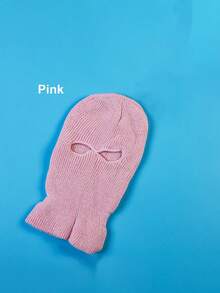 1PC Winter Knit Cap Warm Soft 2 Holes Full Face Ski Hat Hood Motorcycle Helmet Tactical Hat Fashion Women Men - Multicolor - View 4