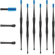 6 Pieces Grips Earwax Remover Tool Spiral Silicone Reusable Ear Cleaner Soft Ear Wax Removal Picker Flexible Double Sided Head Wax Removal Kits For Olders Adult Blue# Xianxiaoc - 藍色 - 查看 2