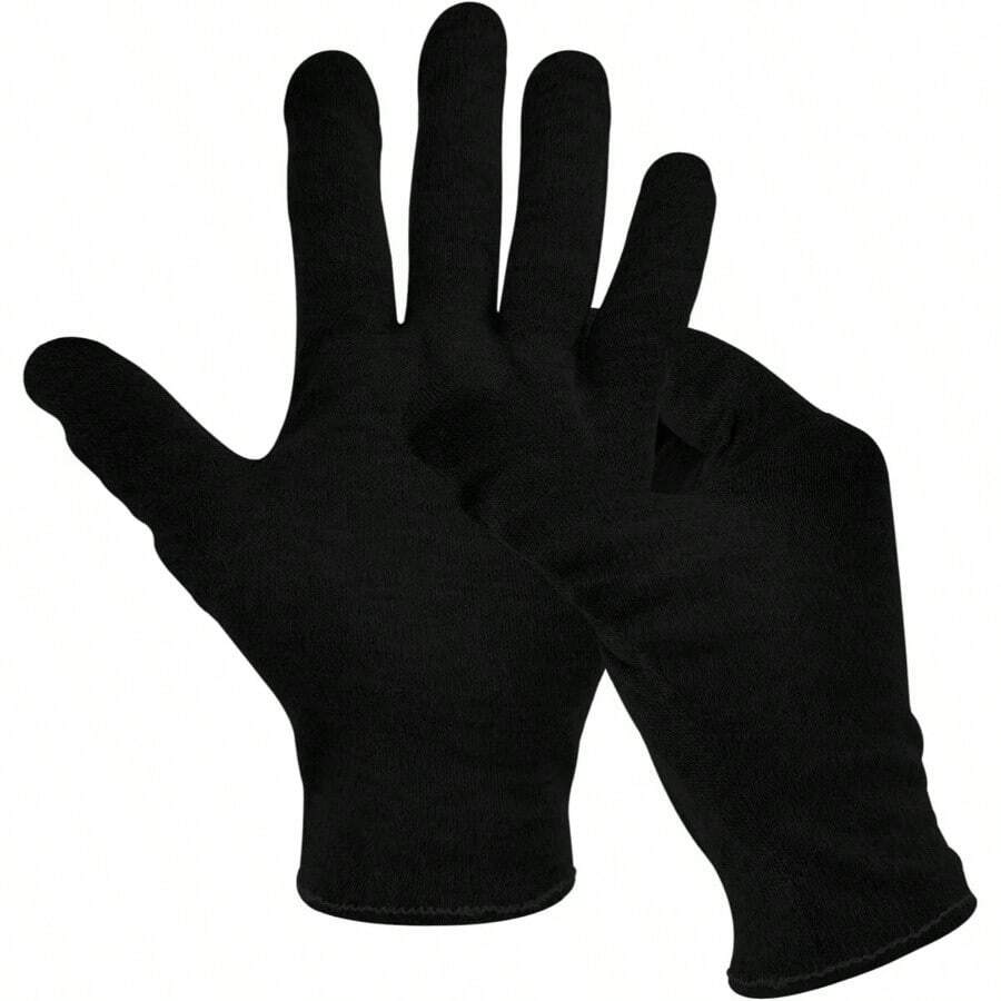 1 Pair2Pcs Cotton Gloves Eczema And Dry Hands, Moisturizing Gloves, Work Gloves Men, Women, SPA, Jewelry Inspection Black, 1 Pair - ban đầu - Xem 1