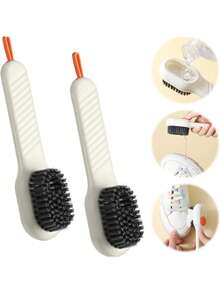 1pc Automatic Liquid Refill Soft Bristle Shoe Brush, Multifunctional Plastic Shoe Cleaner Brush For Home Use - Multicolor - View 15
