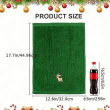 Toalha de Natal, estampa macia de Papai Noel e guirlanda de rena, 3 opções de cores, adequada para casa, cozinha, banheiro, compacta e portátil, conjunto de toalhas de mão para presente, ideal para o Natal, toalhas de banho de Dia dos Namorados para salão de beleza, esportes de hotel, itens essenciais para casa, toalha, cuidados com a pele