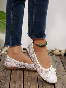 Zapatos planos tipo Mary Jane para mujer 2025, mocasines de estilo hada con una correa de malla, punta redonda, versátiles y transpirables