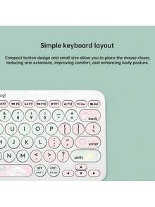 Logitech Tastatur K380 in limitierter Auflage, leicht, tragbar, ultradünnes Gehäuse, leise und geräuscharm, perfekt für Bibliothek, Büro und Arbeitszimmer, gut aussehendes Werkzeug, Krankenschwester mit großen Ohren