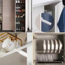 2pcs Cabinet Magnetic Push Latch, Magnetic Push Lock And Lock For Hidden Door, Heavy Duty Magnetic Push Release Drawer Pull Catch Soft Close Touch Lock, White