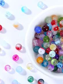 6mm Glass Beads Kit, Round Glass Beads Kit For Jewelry Making, Beads Ideal For Beginners, DIY Arts Crafts, DIY Craft Beads, Best For Friendship