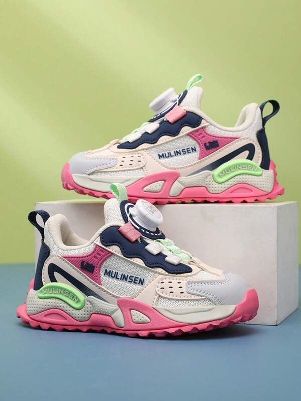 Zapatillas deportivas gruesas de moda para adolescentes niños y niñas, con forro suave y cómodo, hebilla giratoria de fácil puesta y quitado, suela antideslizante y duradera, adecuadas para la escuela, estudiantes, deportes y uso casual