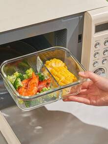 Recipiente de almacenamiento de alimentos de vidrio con tapa | a prueba de fugas, apto para microondas, congelador, apilable, adecuado para cocina, almuerzo, preparación de comidas sobrantes (verde) Caja de almuerzo portátil de gran capacidad adecuada para ensalada de verduras, camping, picnic, desayuno y recipiente de alimentos adecuado para cocina, exterior, hogar y trabajo - Verde - View 6