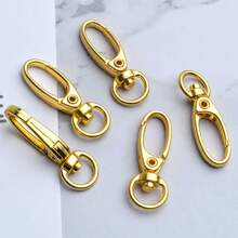 10/20pcs Rotating Trigger Clasp Metal Key Chain Spring Hook, For Hanging Key Chains, Dog Leashes, Crafts, Decorations, Bag Accessories