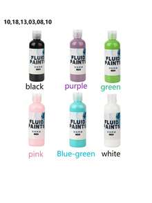 Bộ 6 màu sơn nghệ thuật dạng lỏng, độ bóng cao, sơn acrylic, chống phai màu, hiệu quả hoàn hảo sau khi khô, thích hợp cho đá, gỗ, vải bố, thạch cao và các bề mặt nghệ thuật khác, 100ml/chai, sơn nghệ thuật, màu sắc sống động, sơn bền lâu, dụng cụ nghệ thuật, dành cho nghệ sĩ và họa sĩ, vẽ tranh sáng tạo, dễ tán, màu sắc bền lâu, bột màu vẽ. - Nhiều màu - Xem 13