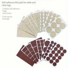 24 قطعة من وسادات الأثاث المصنوعة من الشعر الاصطناعي - واقيات غير انزلاقية لأرجل الكراسي لحماية أرضيات الخشب الصلب والأسطح المعدنية للأثاث والأرضيات - باللون البيج المحايد، متعددة الأحجام