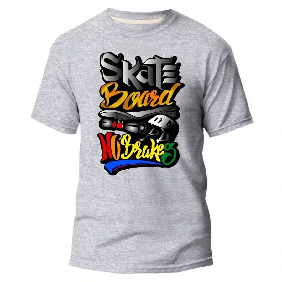 RADICAL SKEITISTA STREETWEAR T-SHIRT MEN'S SHIRT 100% COTTON UNISEX - 灰色 - 查看 1