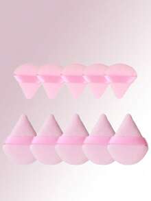 1/3/5/10pcs Black Triangle Makeup Sponge Set, Crystal Velvet Short Pile, Soft & Sticky, Suitable For Makeup, Home Decor, Vanity, Travel, Bedroom And More, Ideal Makeup Accessory