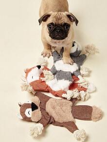 Durable Plush Dog Toys Squeaky Animal Shaped Puppy Toy With BB Sound Interactive Plush Chew Toy For Teeth Cleaning Pets Supplies For Dogs - Multicolor - View 4