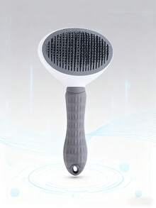 PETSIN 1pc Dog Brush, Cat Brush, Flea Comb, Automatic Cleaning Brush, Pet Grooming Brush, Pet Massage Brush, Shedding Grooming Brush, Mat Breaker Tool, Dematting Comb, Automatic Hair Removal Brush, Pet Cleaning Tool, Hair Collection Label, Dog Brush, Cat Brush, Pet Hair Collector Comb, Animal Accessories, Pet Supplies