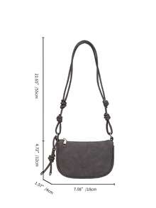 Mini Lychee Texture Crossbody Bag For Women, New Stylish Compact Versatile Daily Bag - Grey - View 5