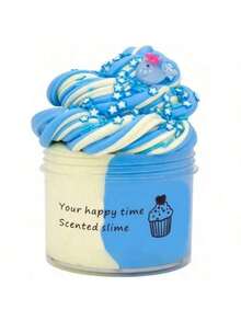 黄油史莱姆，奶油香味史莱姆生日礼物，柔软不粘的 DIY 史莱姆套装派对礼物，情人节、复活节、圣诞节、万圣节填充物 [随机贴纸]