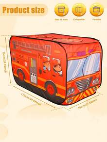 Zestaw prezentowy na imprezę: Namiot samochodowy i wóz strażacki, Namiot samochodowy dla dzieci do zabawy w pomieszczeniach i na zewnątrz, Namiot rozkładany, nie wymaga montażu, Składany namiot dla chłopców i dziewczynek, Idealny prezent na Boże Narodzenie, Święto Dziękczynienia, Halloween, zabawki dla dzieci, imprezy bożonarodzeniowe i akcesoria imprezowe