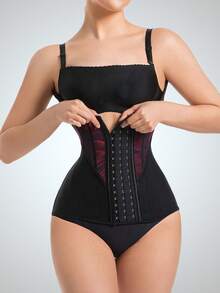 1pc Women's Fitness Shapewear Waist Trainer Belt, Waist & Hip Trainer Compression Band, Postpartum Slimming Waist Cincher, Minimalist Design, Breathable Mesh Material - 彩色 - 查看 9