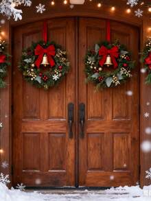 1pc/2pcs Best Christmas Crafts Art Ornaments Decor Gift Artificial Fabric Red Calla Lilies Flower Pine Needles Golden Berry Candle Rings Home Decoration,Funny Winter Xmas Plastic Flower Garland Craft Candles Small Wreath Presents For Indoor Outdoor Friend Wedding Favours Accessories Engagement Party Birthday Living Room Bedroom House Table Wall Door Hanging Decorations Beauty Items Supplies Fake Plants Leaves Flowers Candle Holder Holiday Festival Essentials Personalised Gifts For Women