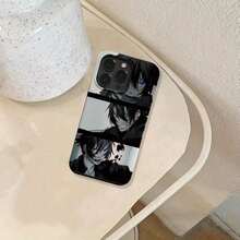 Funda de teléfono móvil Samsung1pc popular con patrón todo incluido, funda de teléfono móvil con patrones impresos a color por todas partes, funda de teléfono móvil dos en uno, sensación cómoda, adecuada para iPhone11/12/13/14/15/16/PLUS/PRO/PROMAX - Blanco - Ver 6