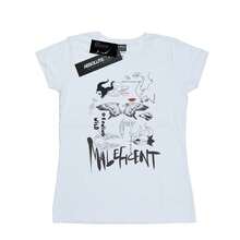 Disney Womens/Ladies Maleficent Mistress Of Evil Growing Wild Collage Cotton TShirt (White) - White - View 2